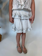Katie J | Allegra Floral Embroidered Skirt | Cream | Vagabond | Apparel | Boutique