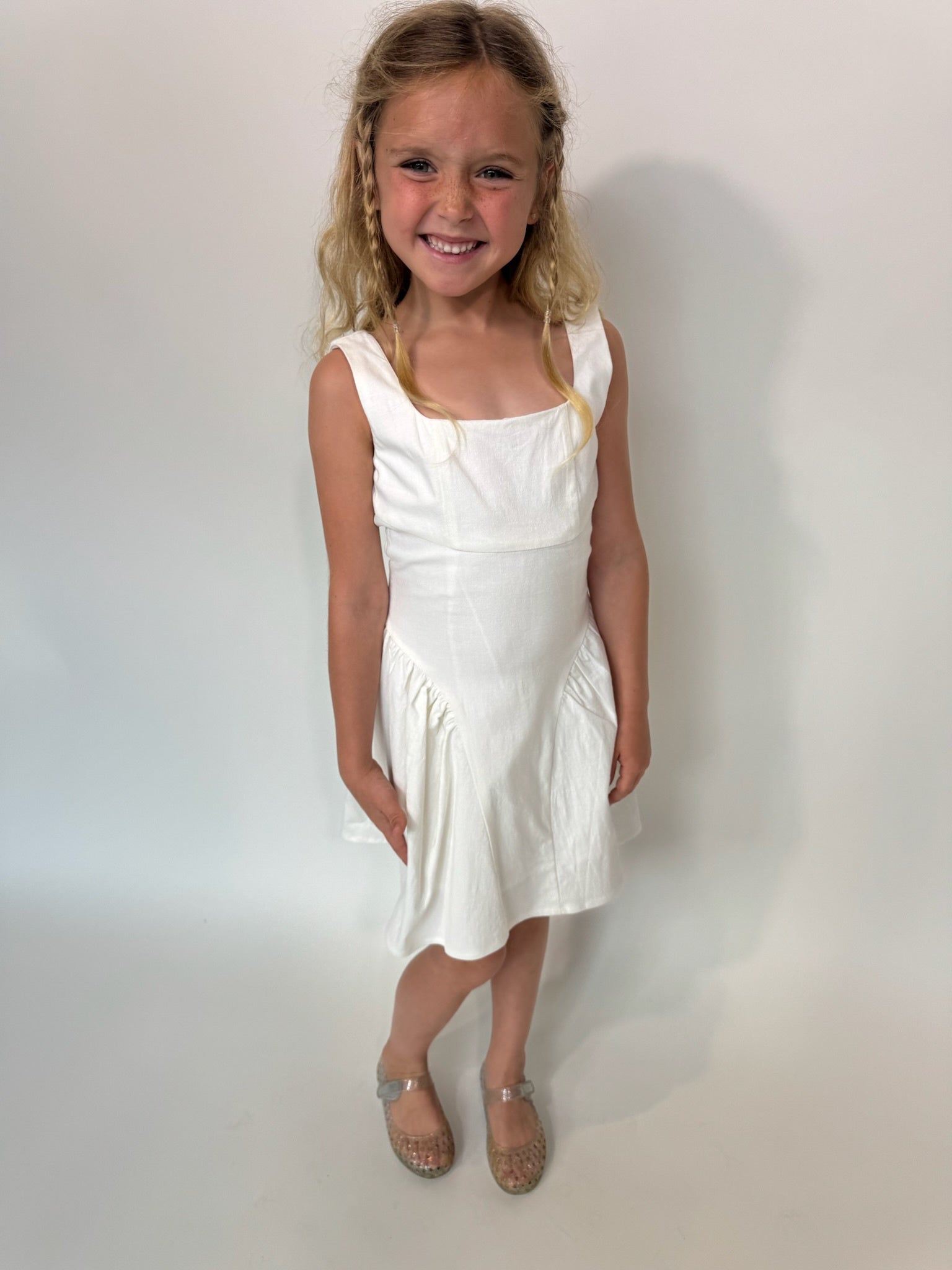 Katie J | Brenna Linen Solid Day Dress | Vagabond | Apparel | Boutique