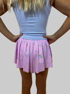 Katie J | Farrah Printed Shorts | Butterfly Carnations | Back | Vagabond | Apparel | Boutique