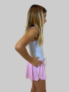 Katie J | Farrah Printed Shorts | Butterfly Carnations | Side | Vagabond | Apparel | Boutique