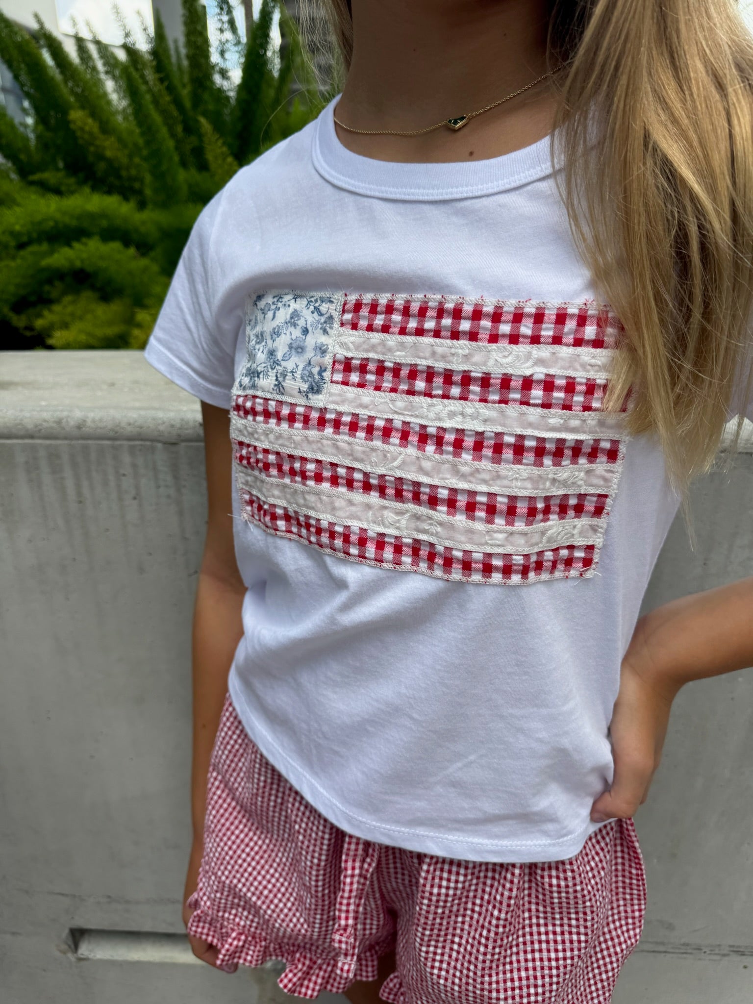 Katie J | Flag Patch Tee | Vagabond | Apparel | Boutique