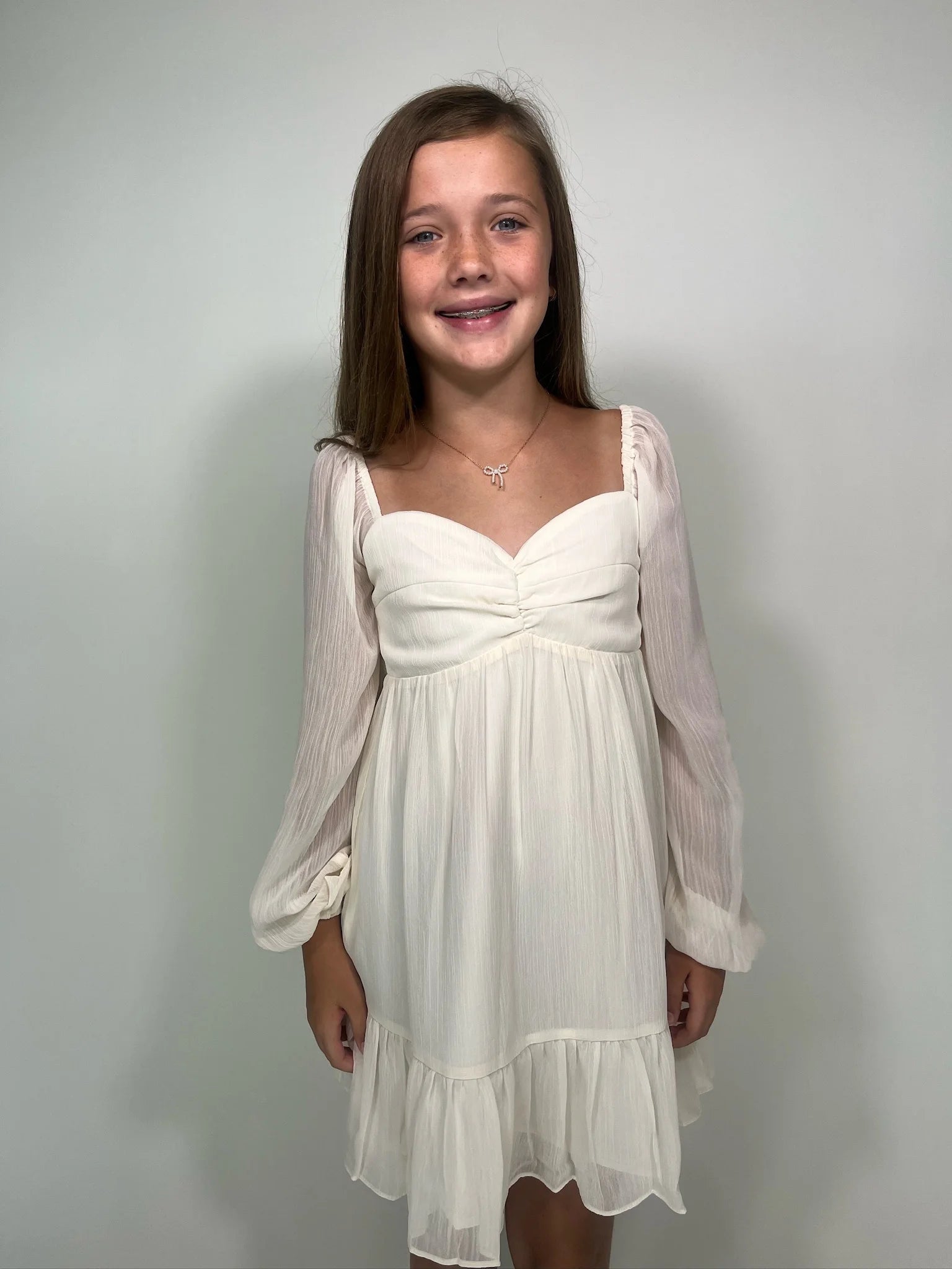 Katie J | Haven Dress | Ivory | Front | Vagabond | Apparel | Boutique