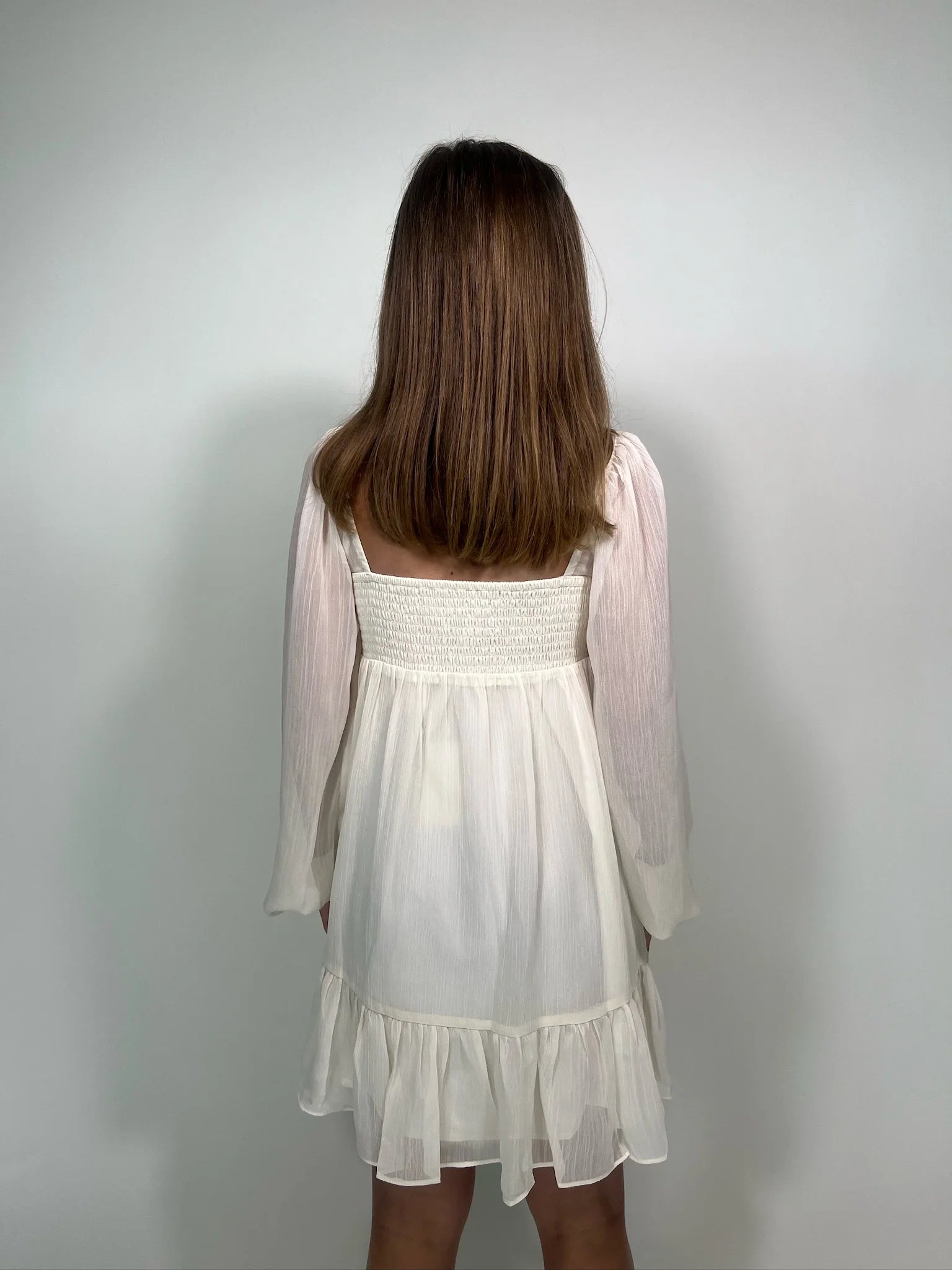 Katie J | Haven Dress | Ivory | Back | Vagabond | Apparel | Boutique