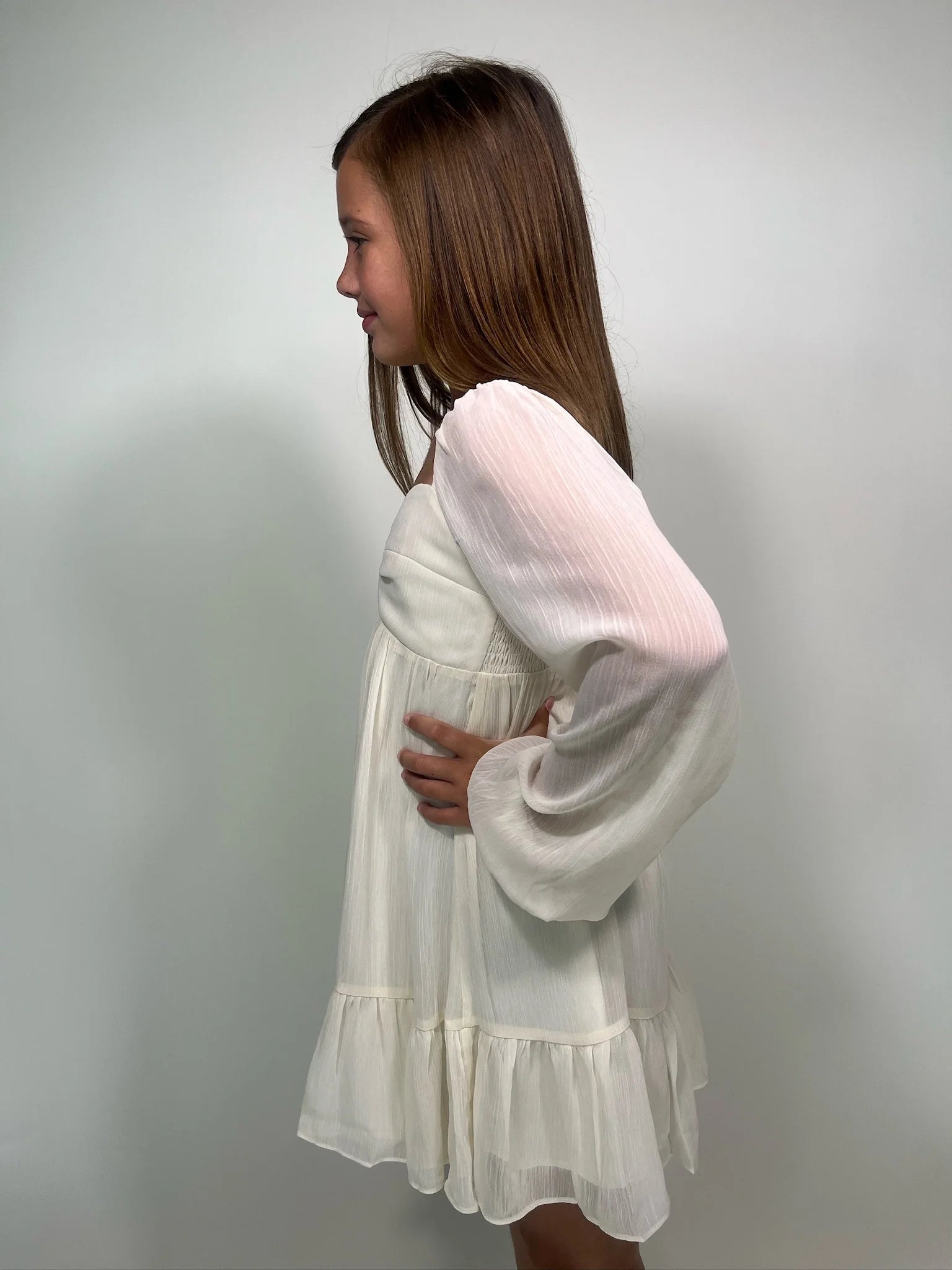 Katie J | Haven Dress | Ivory | Side | Vagabond | Apparel | Boutique