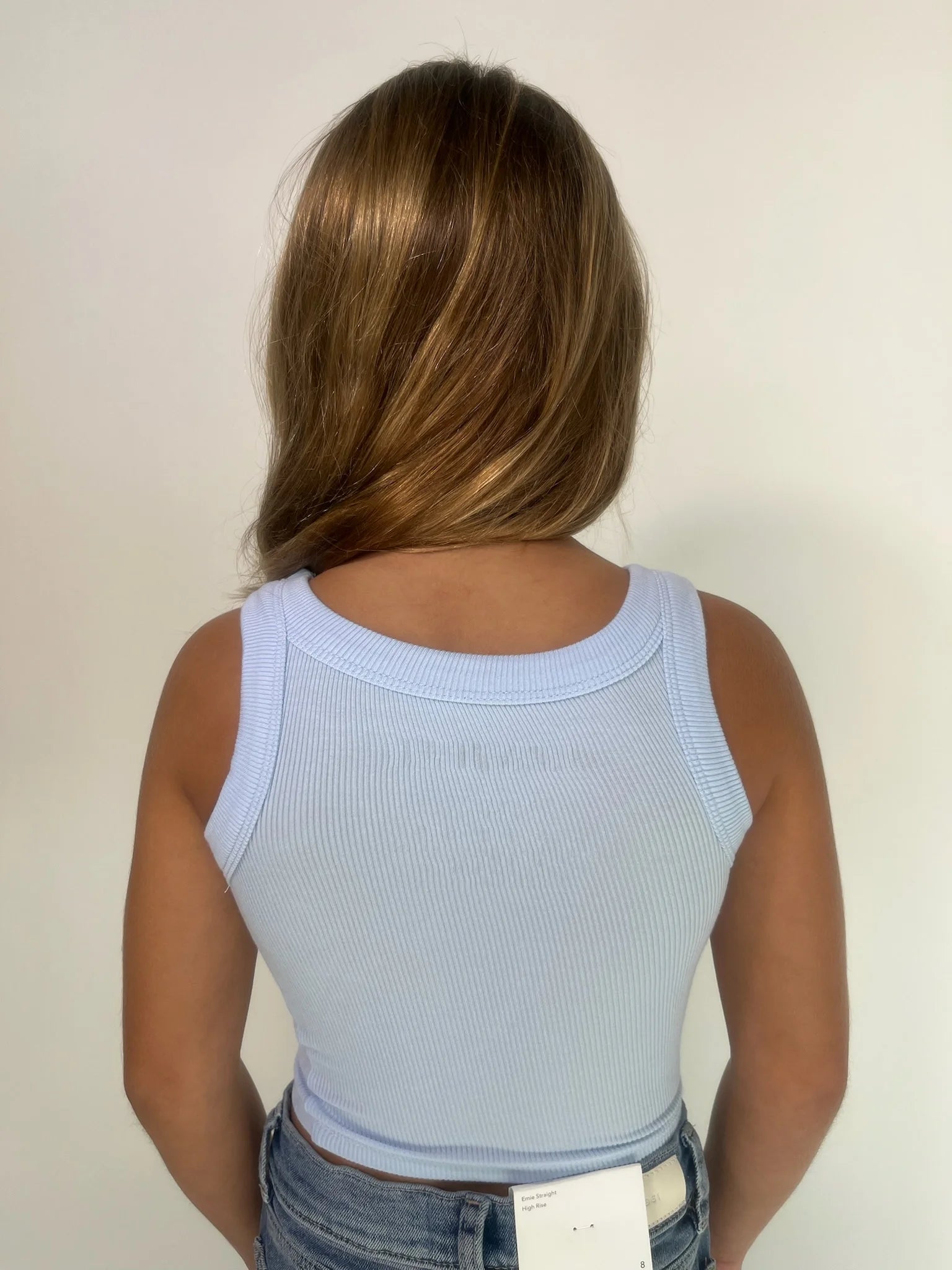 Katie J | Livi Tank | Baby Blue | Back | Vagabond | Apparel | Boutique