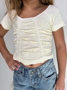 Katie J | Maizie Ruched Tee | Close | Vagabond | Apparel | Boutique