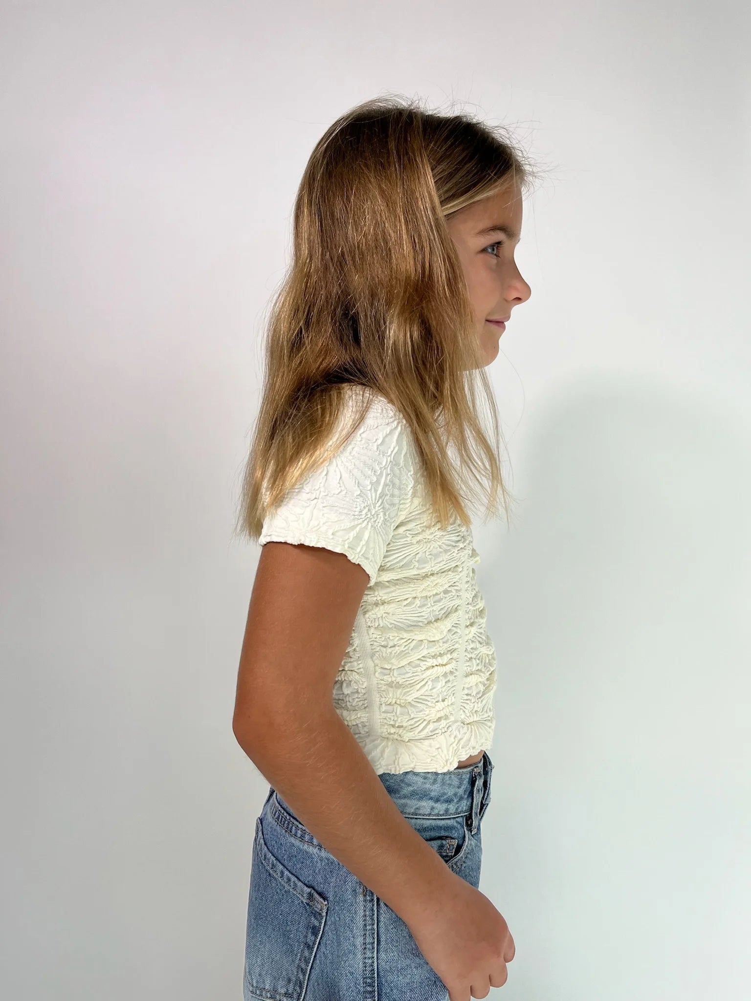 Katie J | Maizie Ruched Tee | Side | Vagabond | Apparel | Boutique
