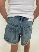 Katie J | Malibu Denim Shorts Printed Pocket | Back | Vagabond | Apparel | Boutique