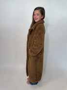 Katie J | Paddie Coat | Model | Side | Vagabond | Apparel | Boutique