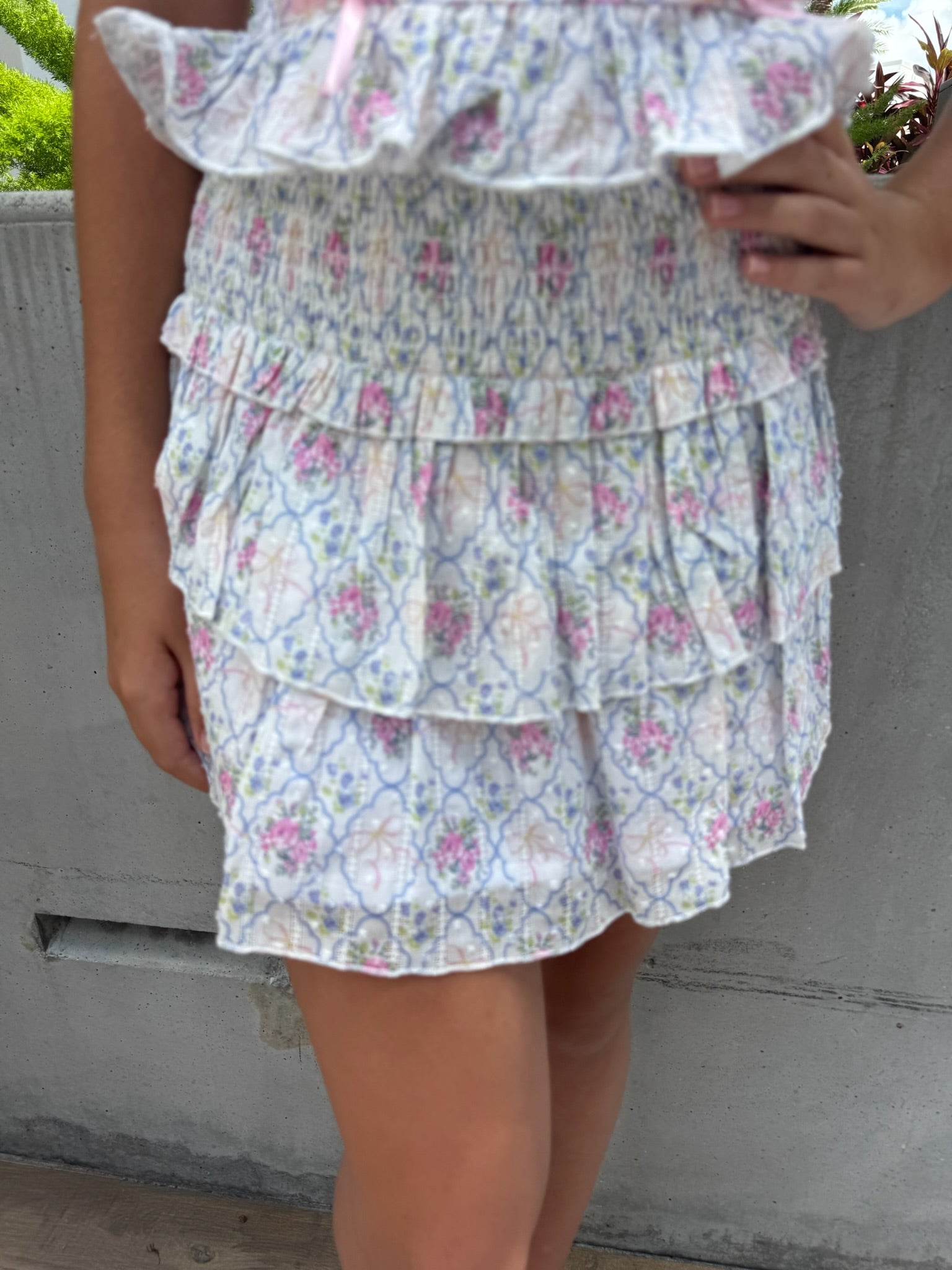 Katie J | Printed Bianca Skirt | Floral Bouquet