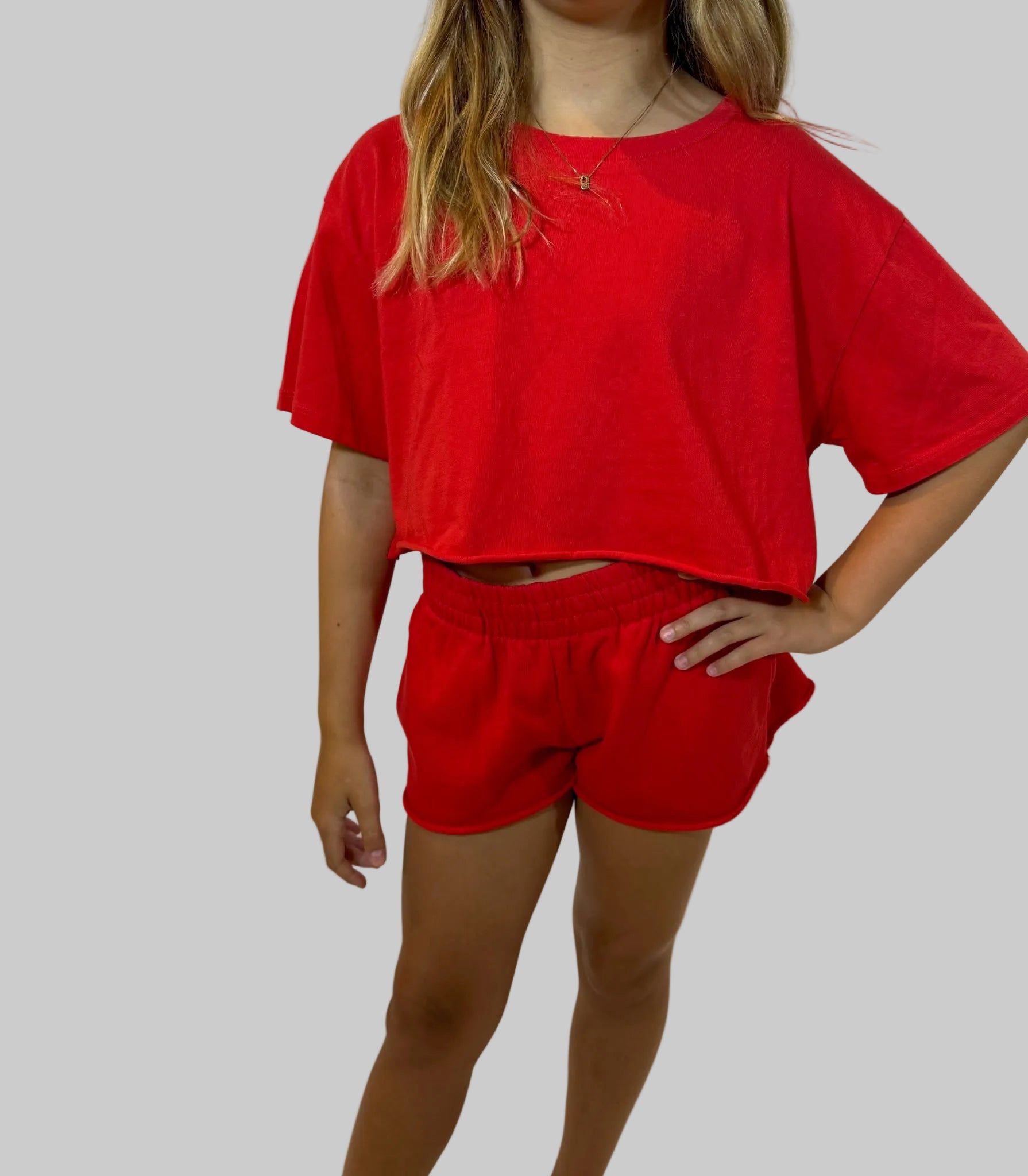 Katie J | Tristan Short Red | Front | Vagabond | Apparel | Boutique