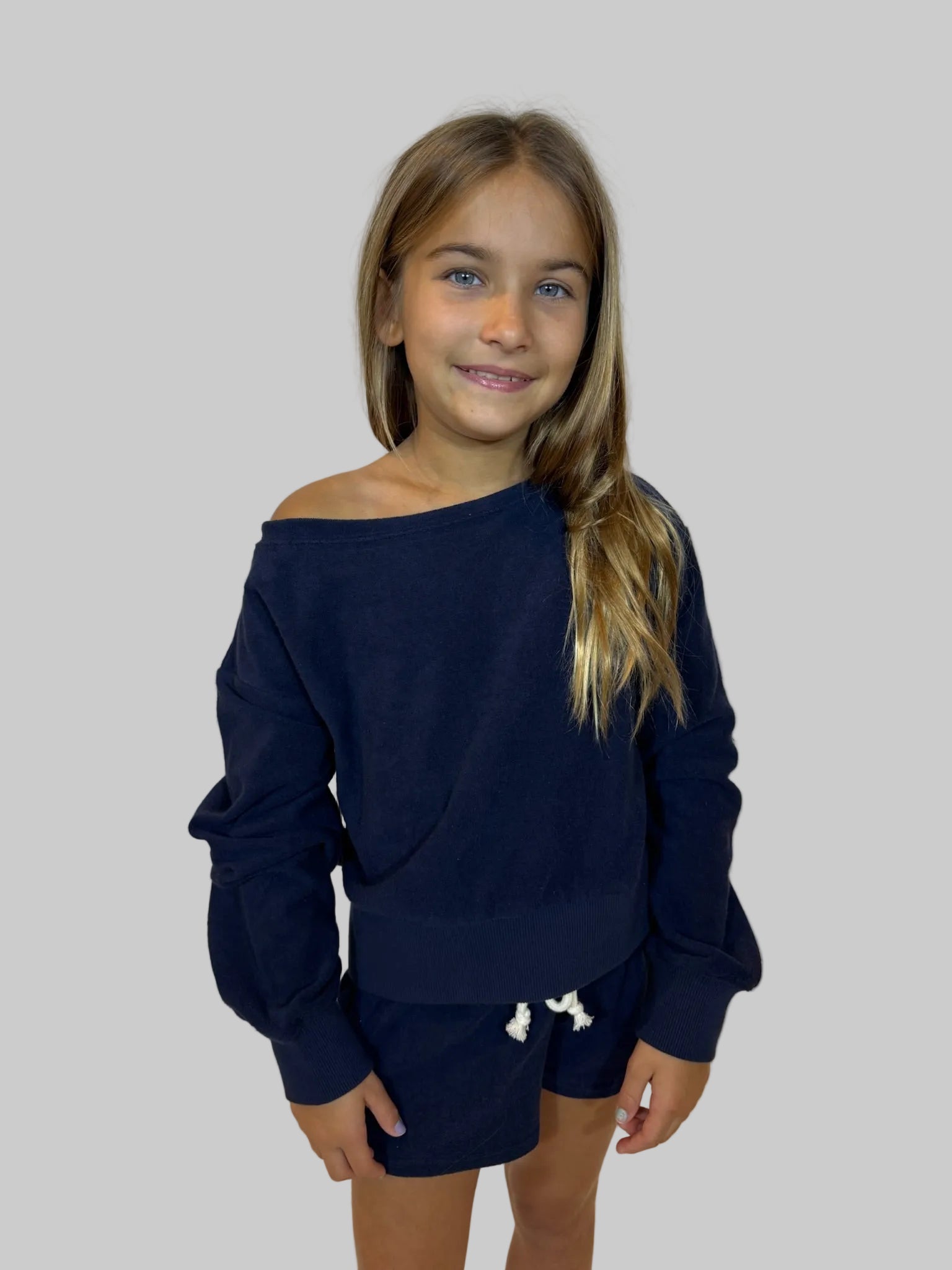 Katie J | Tucker Off Shoulder Crop Sweatshirt | Vagabond | Apparel | Boutique