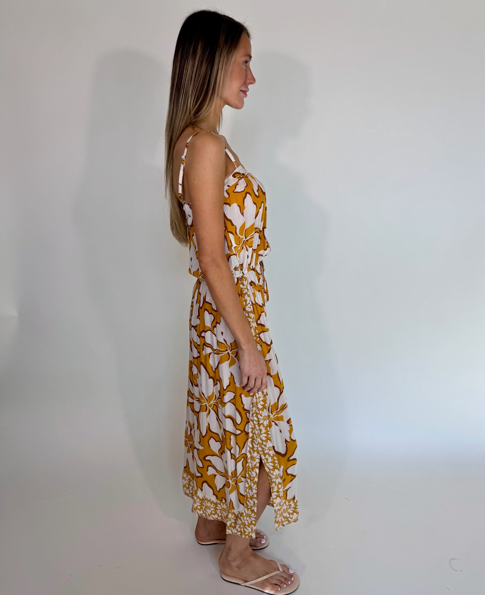 Khush | Fresia Dress | Amber | Side | Vagabond | Apparel | Boutique