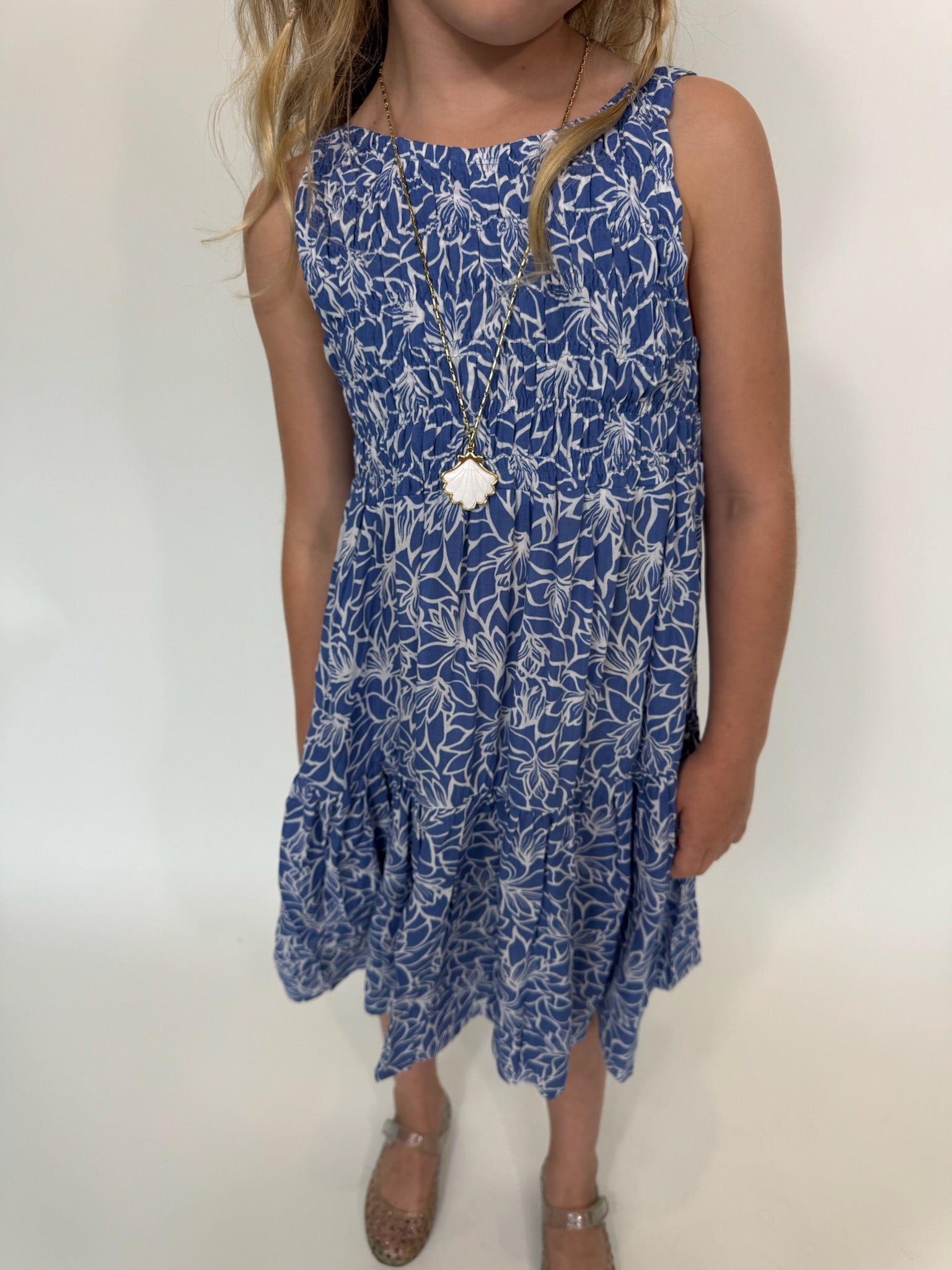 Khush | Kid Celesse Dress Lysoria Blue | Close | Vagabond | Apparel | Boutique