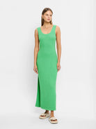 Kivari Martina Maxi Knit Dress Green | Vagabond Apparel Boutique