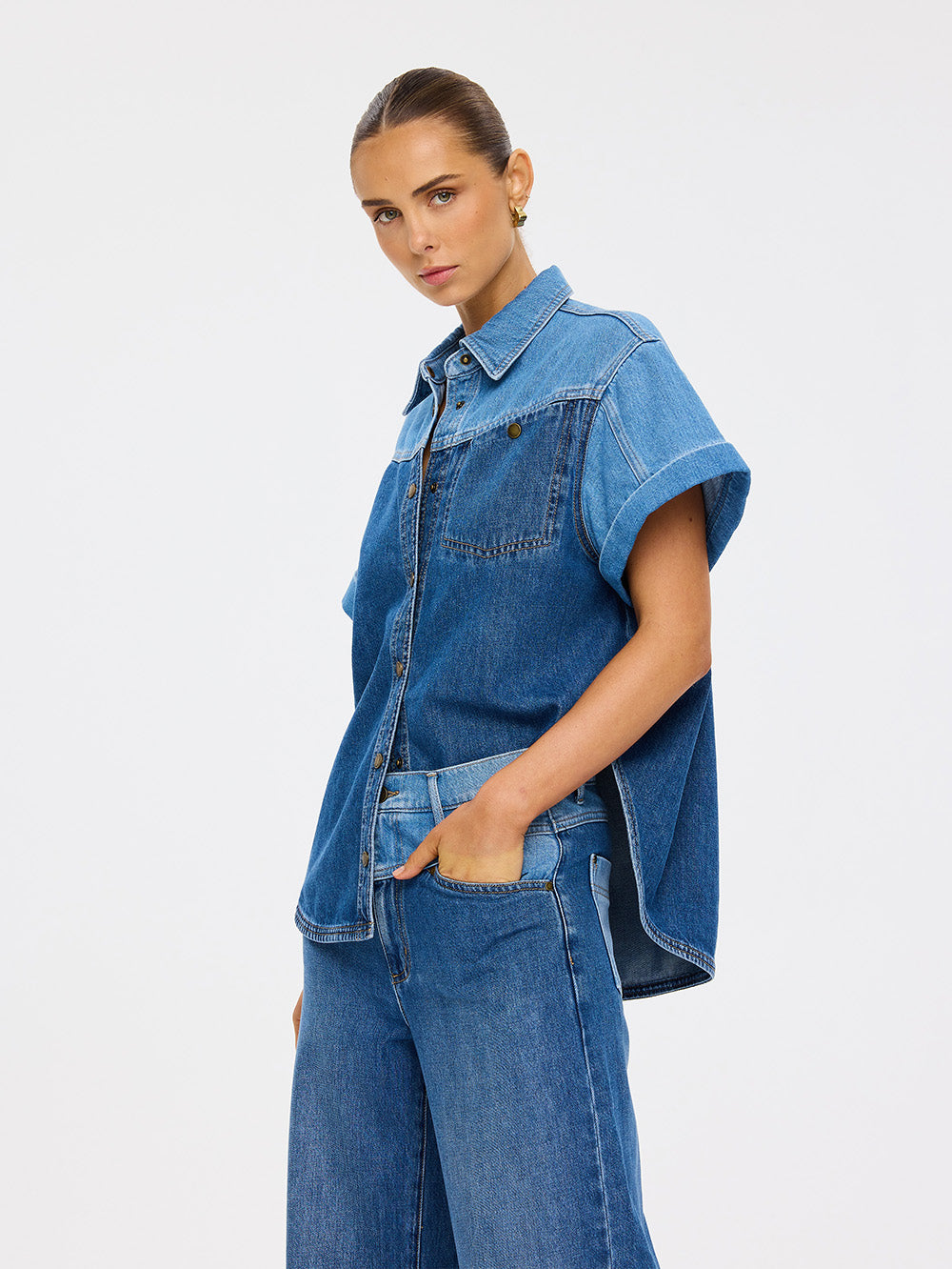 Kivari | Coralie Denim Shirt | Vagabond | Apparel | Boutique