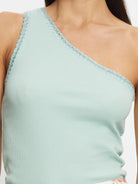 Kivari | Tallulah One Shoulder Tank | Close | Vagabond | Apparel | Boutique