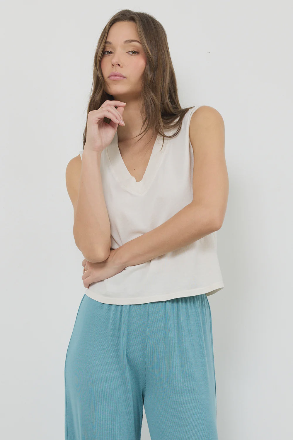LA Made Staple V Neck Tank