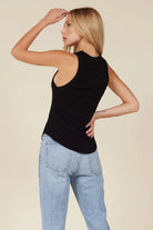 LA Made |  Aida Racer Front Tank | Black | Vagabond | Apparel | Boutique
