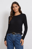 LA Made | Ashley Long Sleeve Tee | Black | Vagabond | Apparel | Boutique