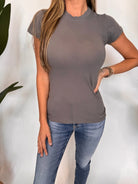 LA Made | Basic Tee Long | Petrol | Front | Vagabond | Apparel | Boutique