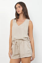 LA Made | Helena V-Neck Tank | Oak Bark | Vagabond | Apparel | Boutique