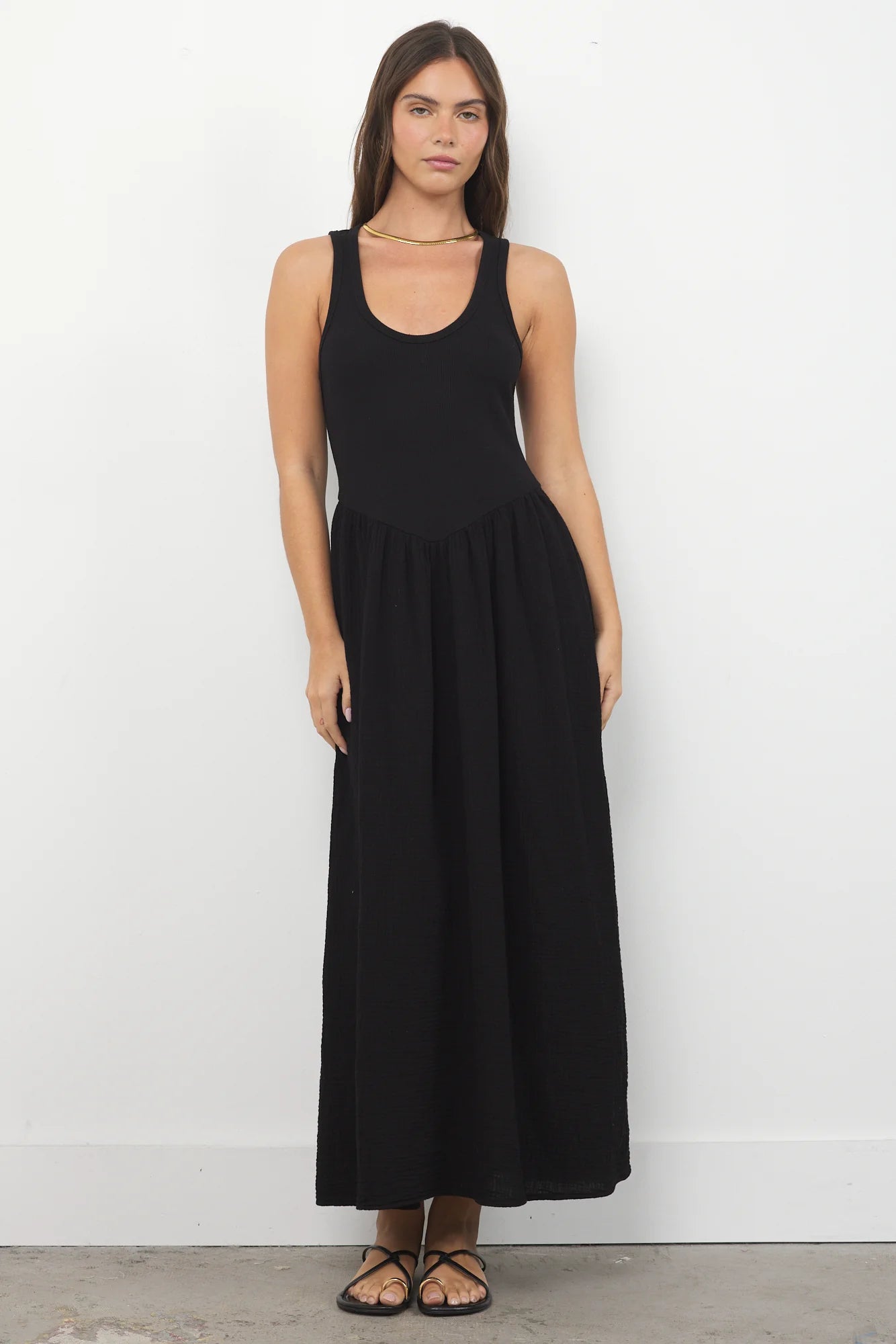 LA Made | Olivia Scoop Neck Dress | Black | Vagabond | Apparel | Boutique