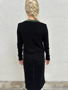 LA Made | Adeline Sweater | Midi Length Cardigan | Black | Back | Vagabond | Apparel | Boutique