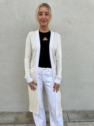 LA Made | Adeline Sweater | Midi Length Cardigan | Ecru | Vagabond | Apparel | Boutique