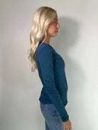 LA Made | Ashley Long Sleeve Tee | Side | Pacific | Vagabond | Apparel | Boutique
