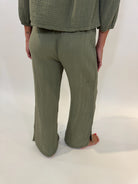 LA Made | Breezy Gauze Pant W/Side Slit | Vagabond | Apparel | Boutique