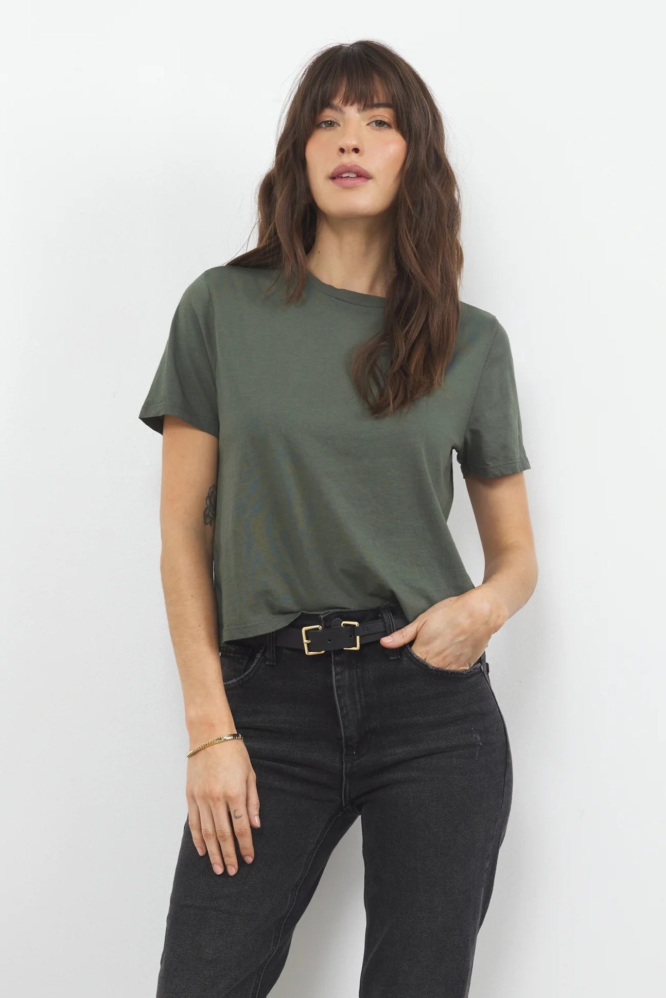 LA Made | Damien Boxy Tee | Olive | Vagabond | Apparel | Boutique