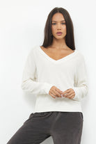 LA Made | District V-Neck Velour Pullover  | Vagabond | Apparel | Boutique