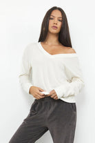 LA Made | District V-Neck Velour Pullover | Front | Vagabond | Apparel | Boutique