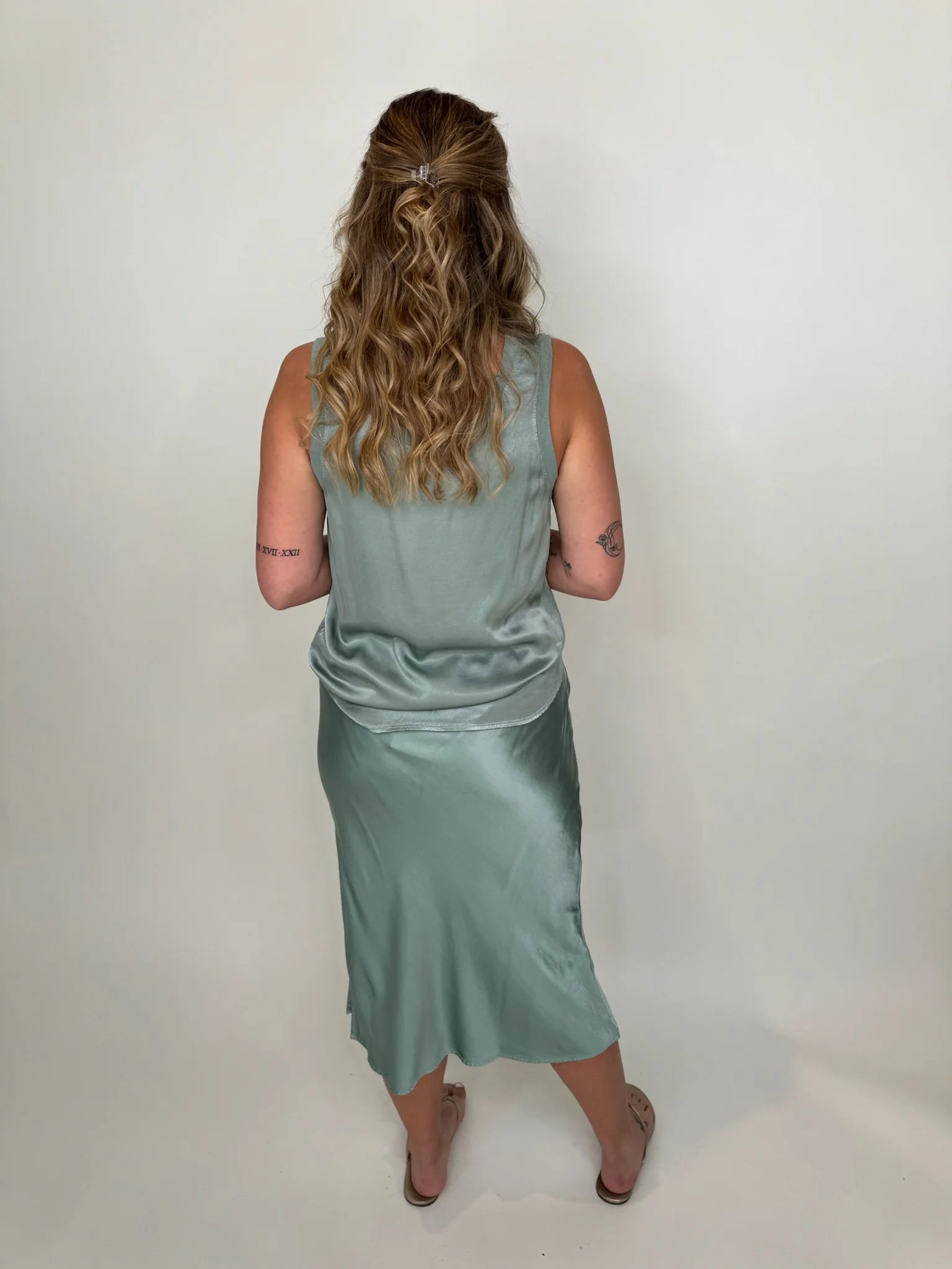LA | Made | Doris |  Silky |  Slip |  Skirt | Desert | Sage | Vagabond | Apparel | Boutique