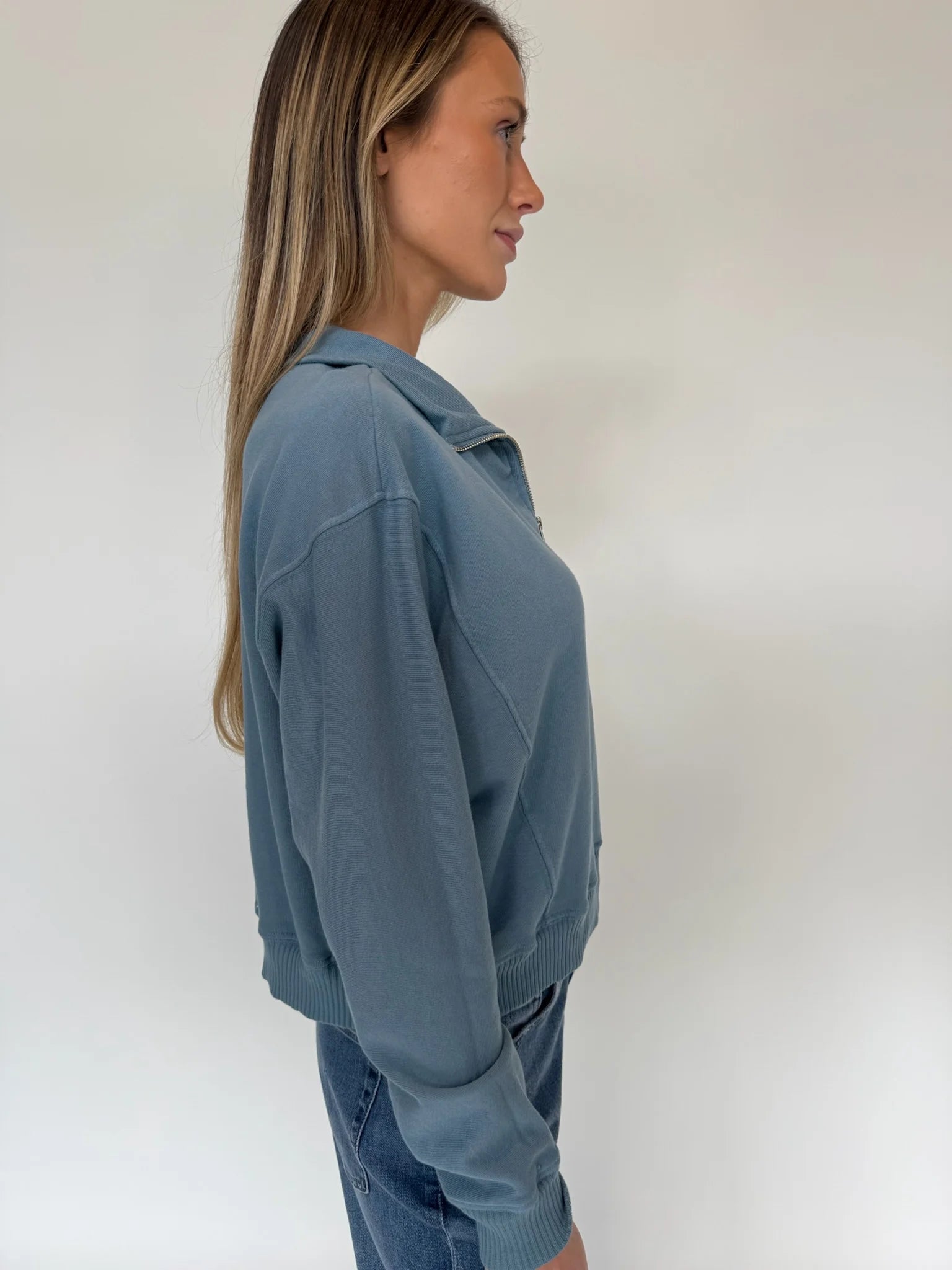 LA Made | Ellis Half Zip Pullover | Side | Vagabond | Apparel | Boutique