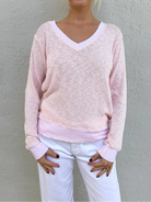 LA Made | Gabrielle V-Neck Pullover | Dusk Rose | Front | Vagabond | Apparel | Boutique