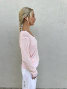 LA Made | Gabrielle V-Neck Pullover | Dusk Rose | Vagabond | Apparel | Boutique