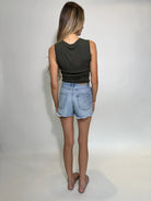 LA Made |  Kai Crop Top | Back | Military | Vagabond | Apparel | Boutique