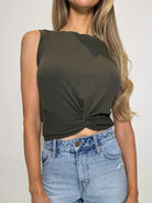 LA Made |  Kai Crop Top | Military | Vagabond | Apparel | Boutique