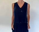 LA Made | Maeve V Neck Linen Muscle Tank | Close | Willow | Vagabond | Apparel | Boutique