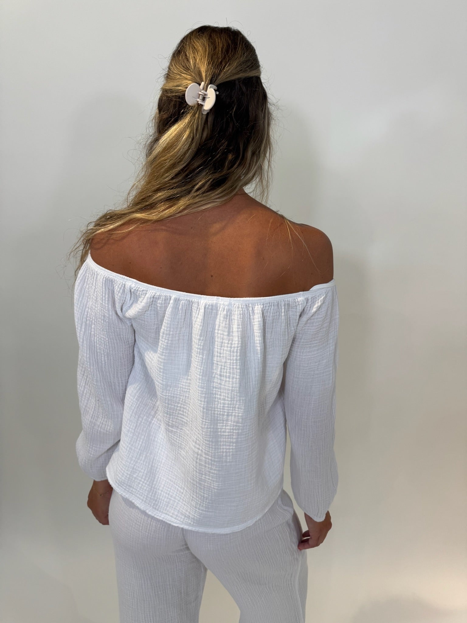 LA Made |  Monet Off Shoulder Gauze Top | Vagabond | Apparel | Boutique