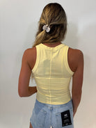 LA Made | New Aida Racerfront Tank | Back | Butter | Vagabond | Apparel | Boutique