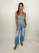 LA | Made | New | You | Rib | Tank | Desert | Sage | Front | Vagabond | Apparel | Boutique