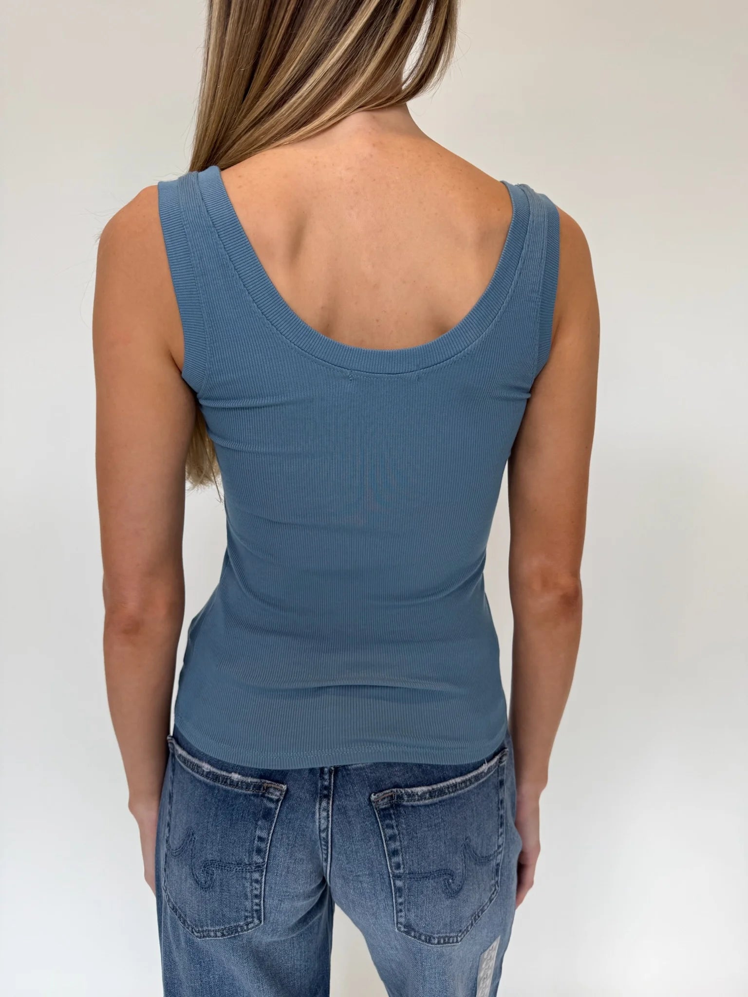 LA Made | New You Tank | Blue Moon | Back | Vagabond | Apparel | Boutique