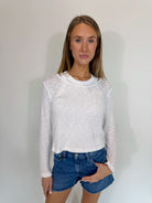 LA Made |  Orion Sweater Pullover | Model | White | Vagabond | Apparel | Boutique