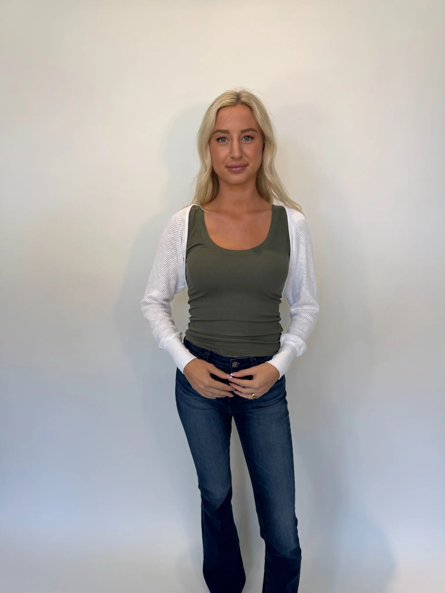 LA Made | Sia Shrug | White | Vagabond | Apparel | Boutique