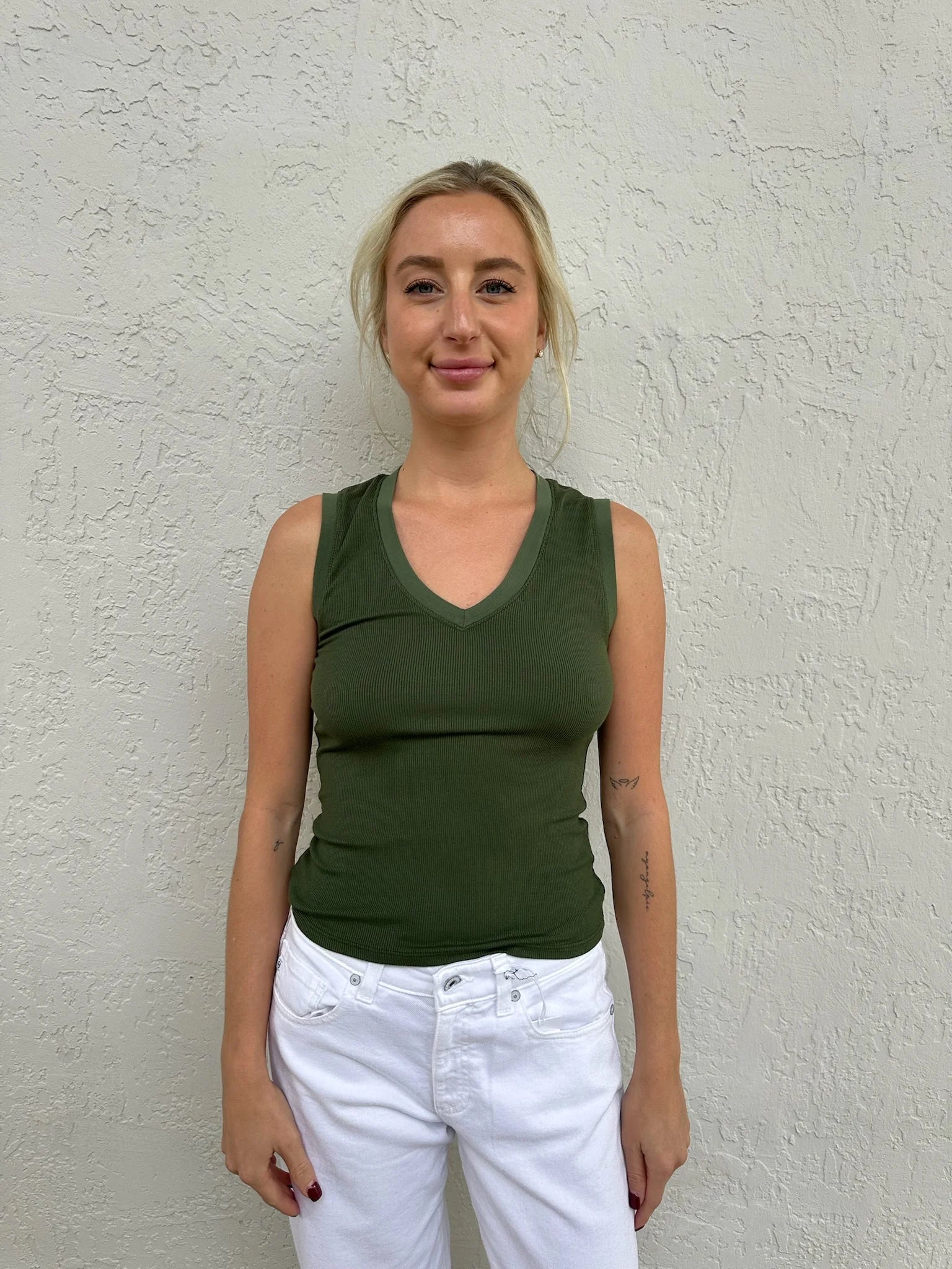 LA Made Virelle V-Neck Tank