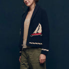 Lily Clothing |  Sailboat Knitted Cardigan | Vagabond | apparel | Boutique