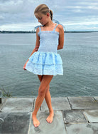 Little | Olin | Blue | Ruffle | Dress | Vagabond | Apparel | Boutique